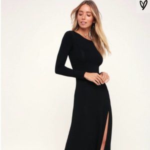BLACK LONG SLEEVE MAXI